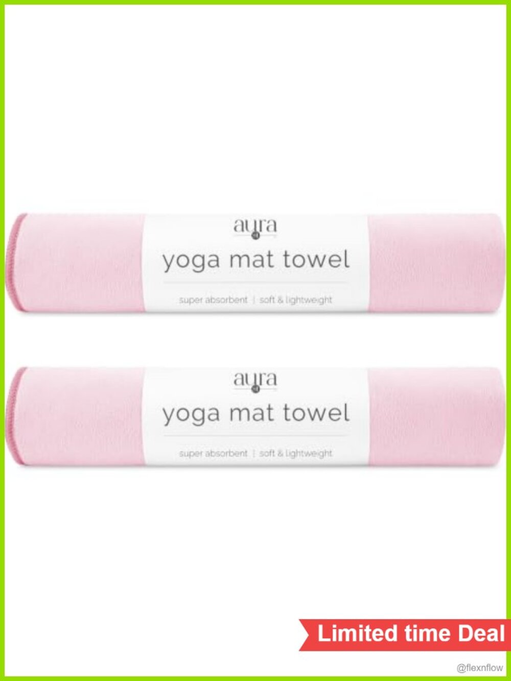 Microfiber Yoga Mat Towel 2 Pack 26.5x72 Gym Pilates Quick Dry